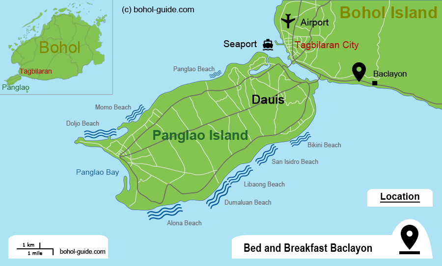 Bed and Breakfast Baclayon - Location Map