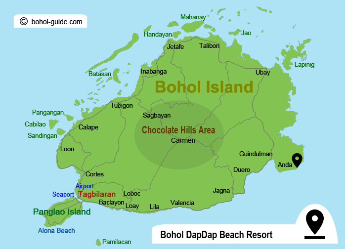 Bohol Dapdap Beach Resort - Location