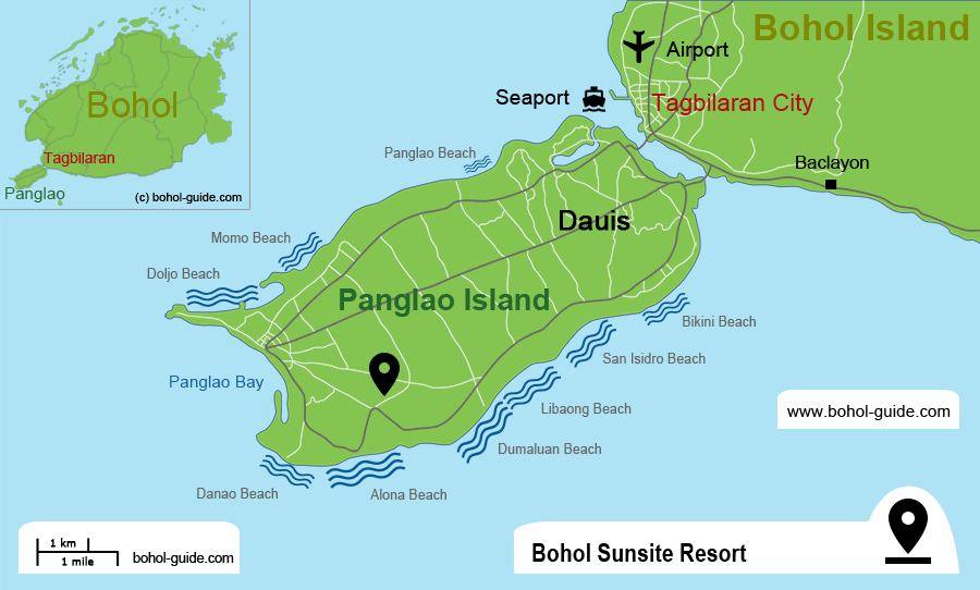 Bohol Sunside Resort Location
