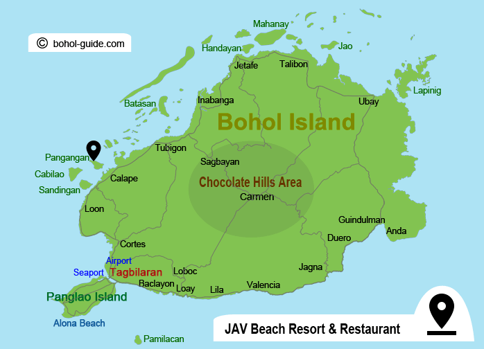 JAV Beach Resort Location Map