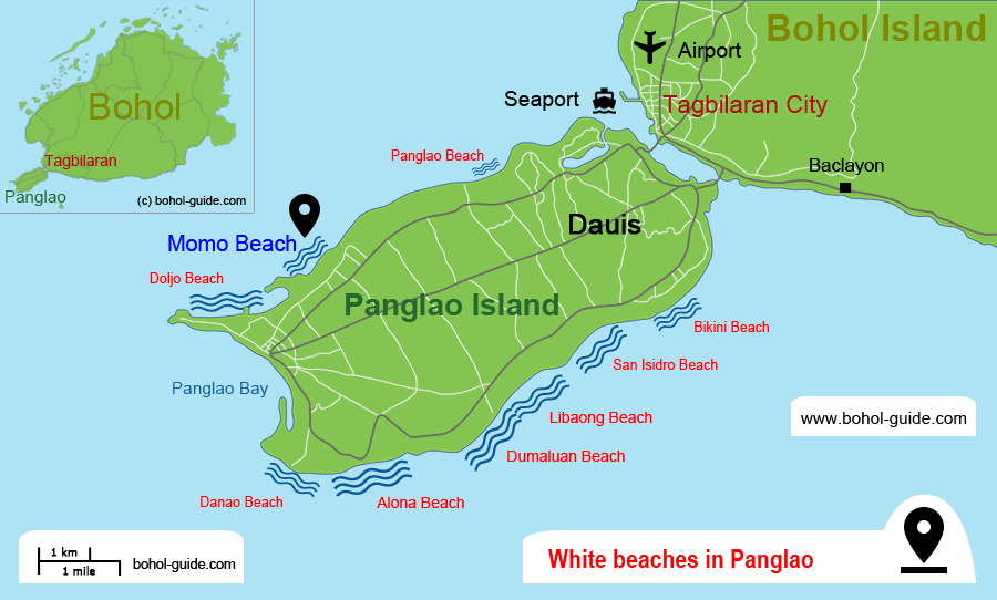 Momo Beach Location Panglao
