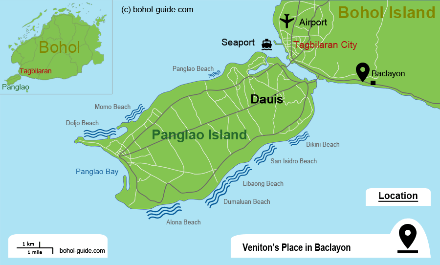 Veniton's Place Baclayon - Location Map